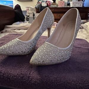 Silver Glittery High Heels
